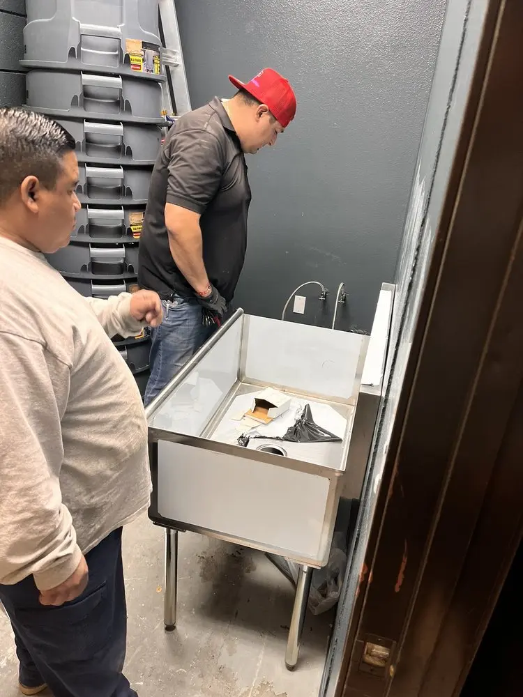 Commercial plumbing and sink installation in Galloway